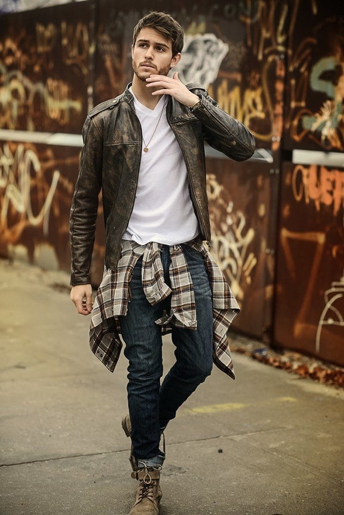 plaid shirt autumn styling