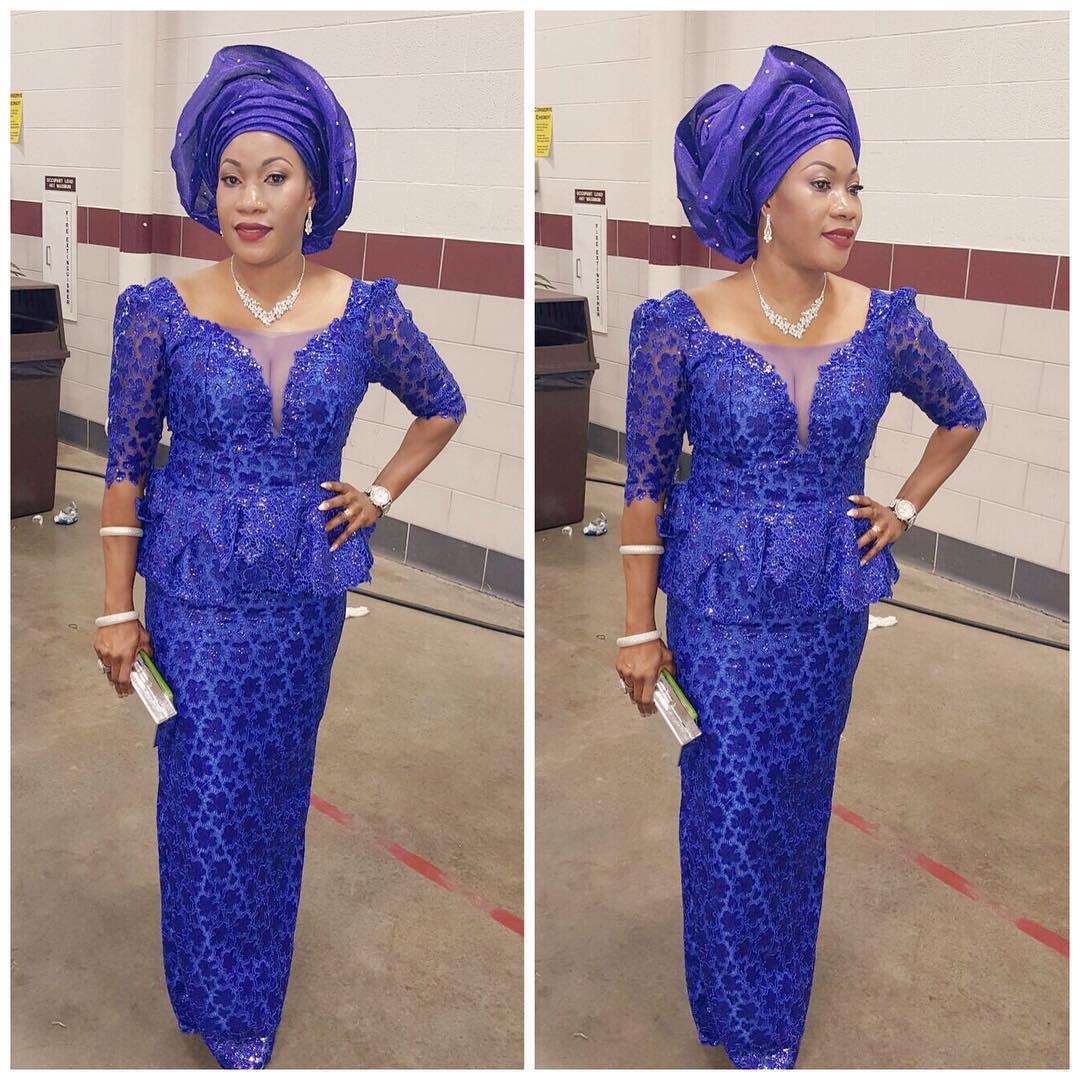 latest asoebi lace skirt and blouse styles