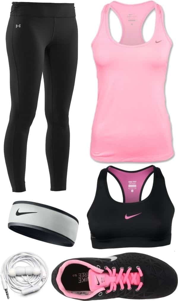 Pink nike sports wear