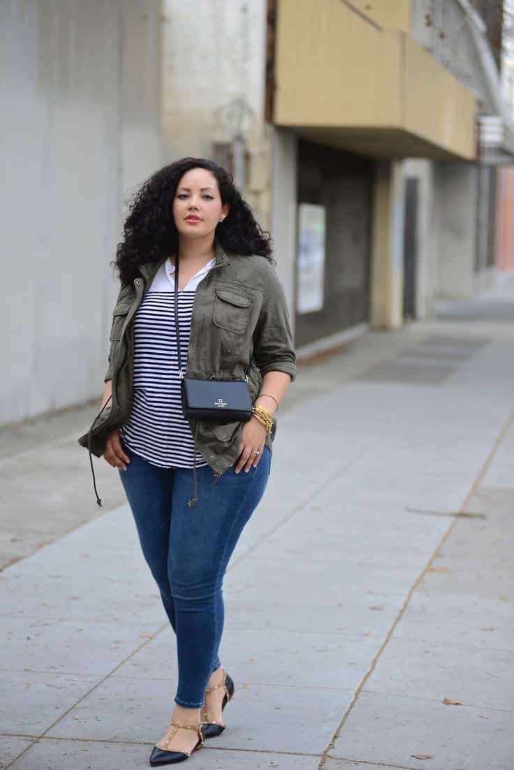 how plus size women should wear skinny jeans