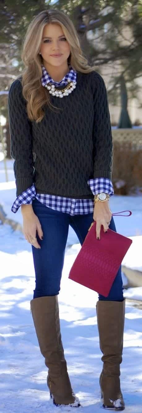 17 Latest Style Winter Outfit Combinations for Teen Girls