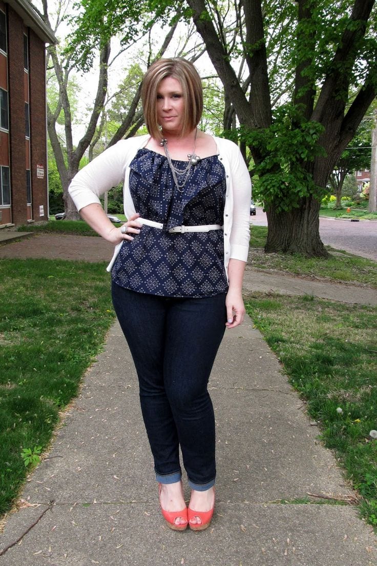Plus Size Ladies Outfits with Skinny Jeans (6)