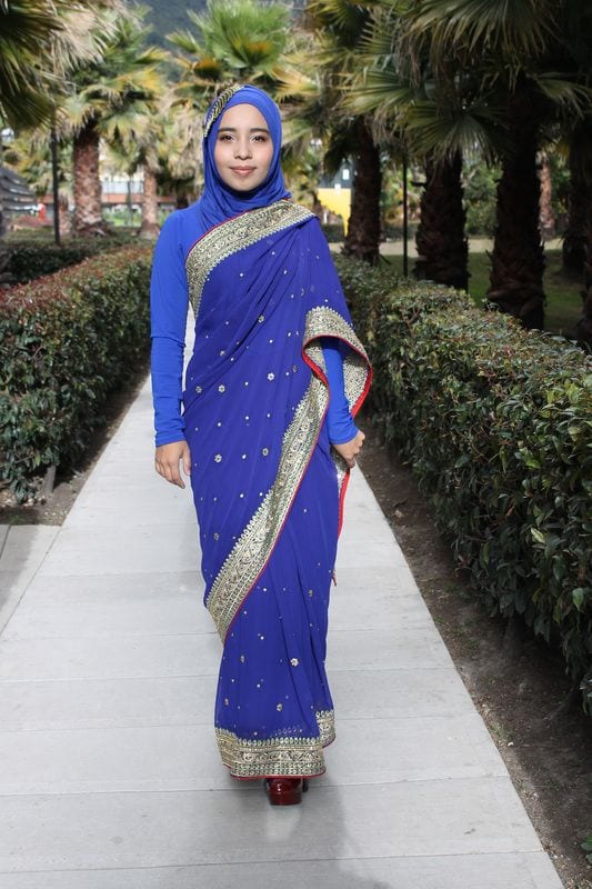 Modest Saree Styles-15 Latest Saree Designs For Muslim Women