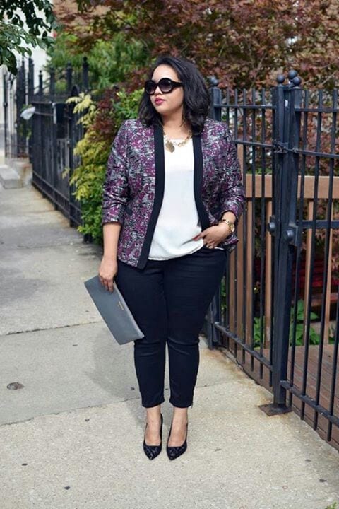 15 Cute Outfits with Skinny Jeans for Plus Size Ladies