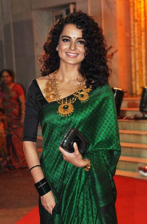 Hairstyle For Short Curly Hair With Saree
