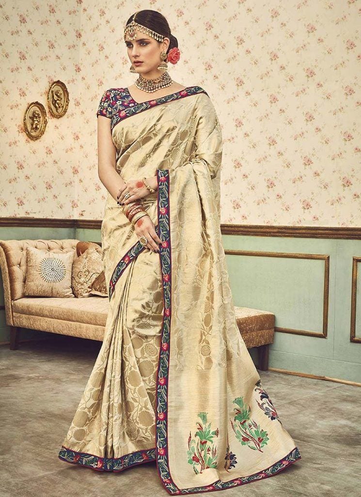 Modest Saree Styles-15 Latest Saree Designs For Muslim Women