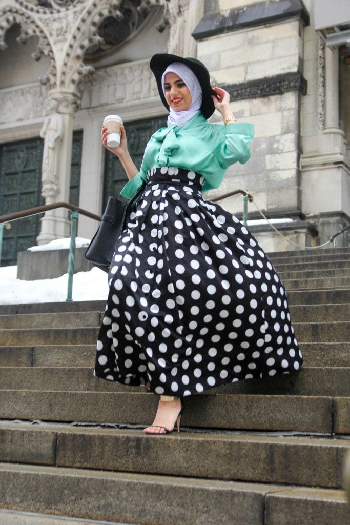 How to wear hijab with skirts? (9)