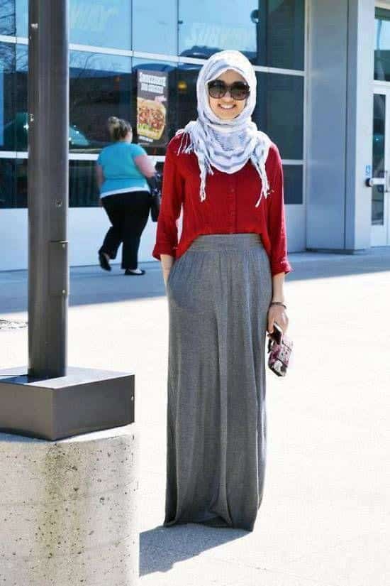 Hijab Skirt outfits-24 Modest Ways to Wear Hijab with Skirts