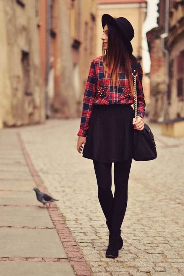 leather skirt outfit ideas tumblr