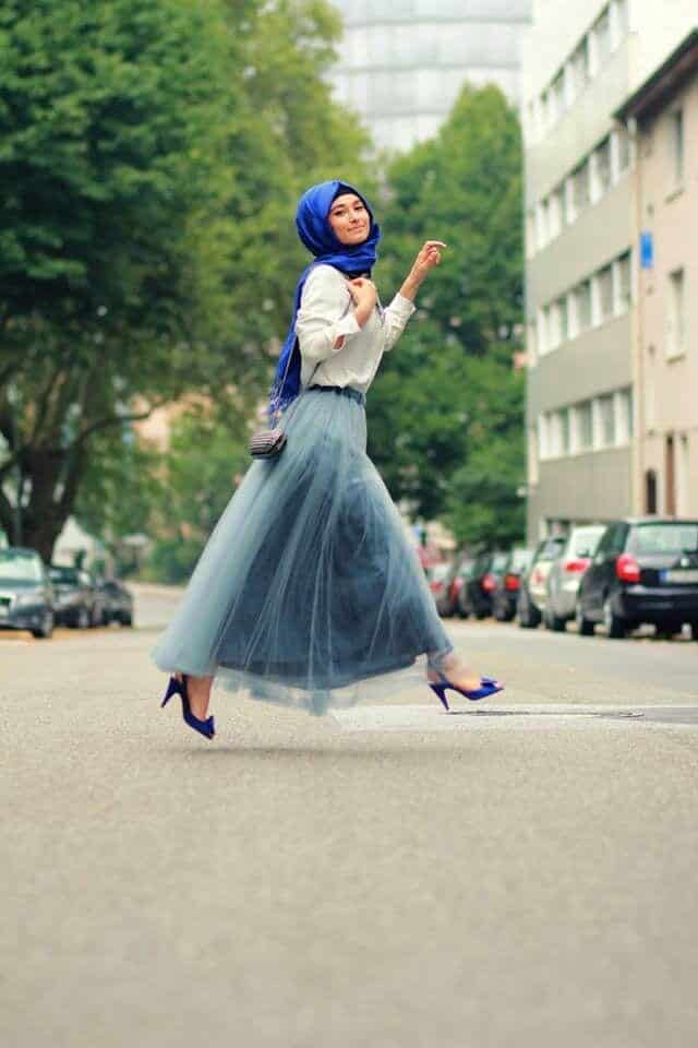 How to wear hijab with skirts? (10)