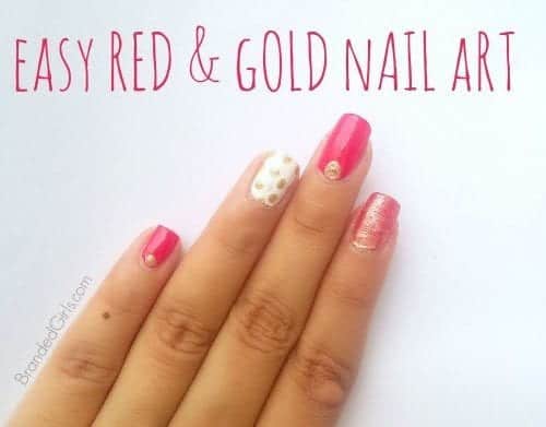How do add a Gold Bling to your Nail Art