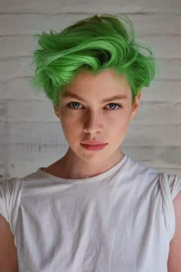 Green hairstyles for girls (5)