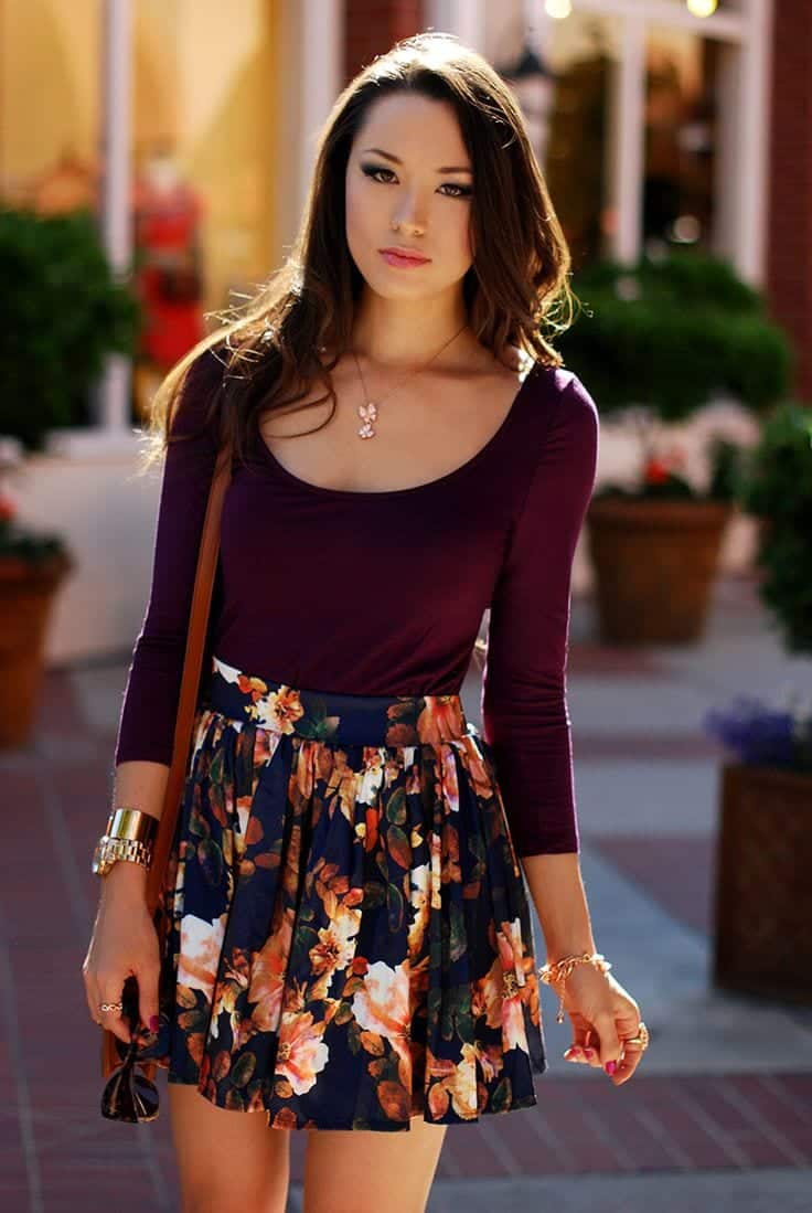 Skater Skirts Outfits- 20 Ways to Wear Skater Skirts In 2021
