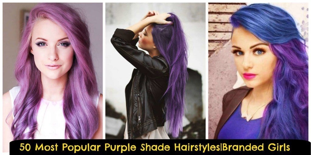 different hairstyles in Purple shades