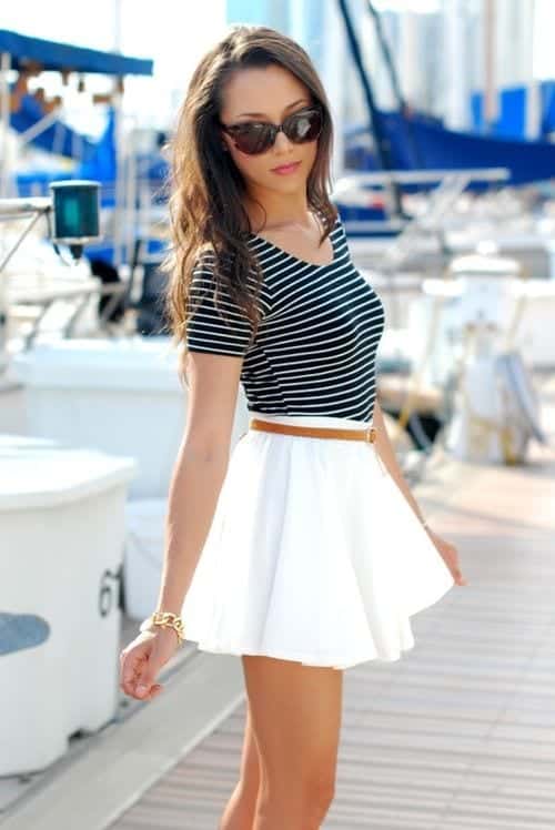 Cute Skater Skirts Outfits -20 Ways to Wear Skater Skirts for Chic Look