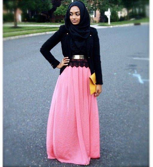 hijab-style-pink-skirt