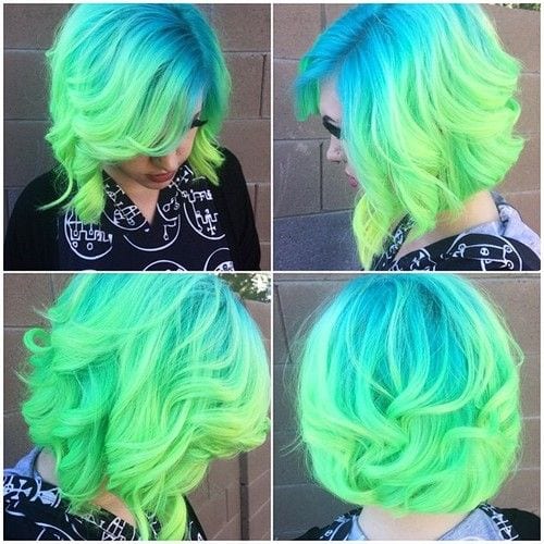 Latest Green Hairstyles These 23 Shades Of Green Hairs You