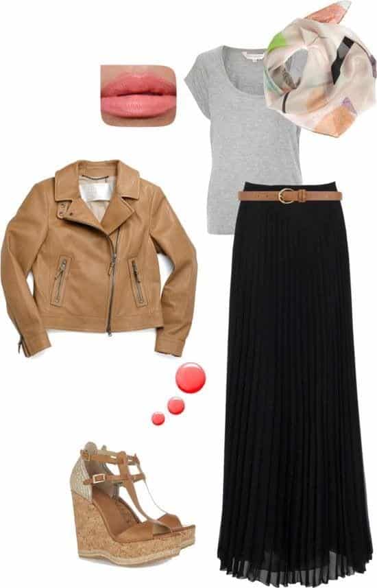 Hijab Skirt outfits-24 Modest Ways to Wear Hijab with Skirts