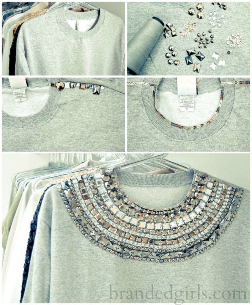 diy stud on shirt