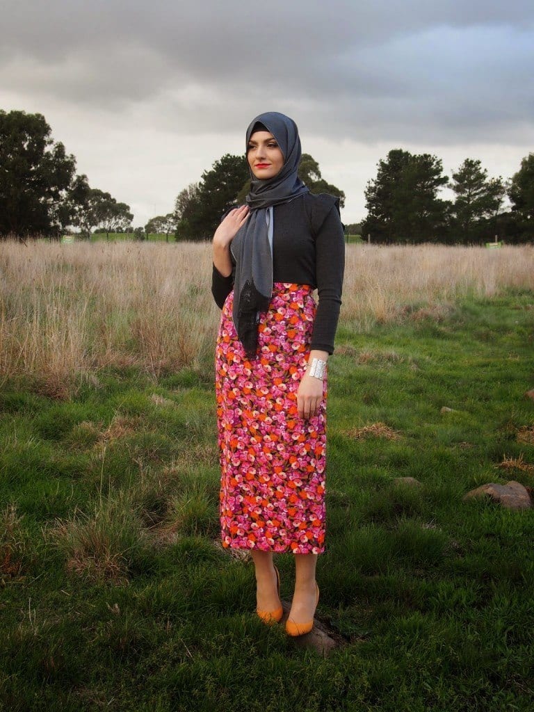 hijab with pencil skirt