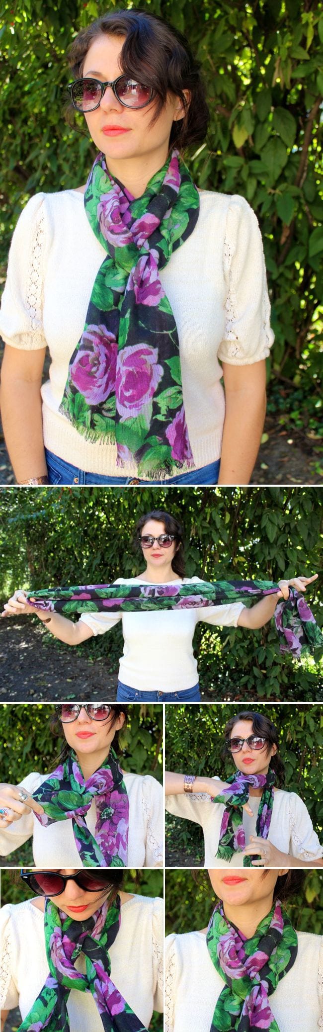 how to tie a scarf tutorials