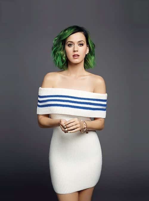 katy perry green hairs