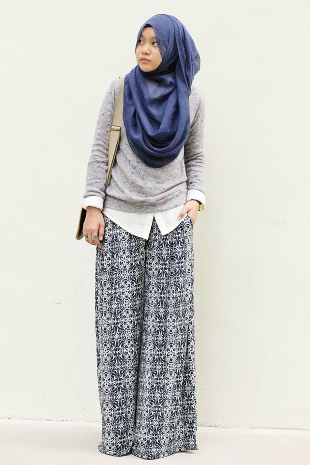 Hijab with Palazzo Pants-20 Ways to Wear Palazzo Pants Modestly