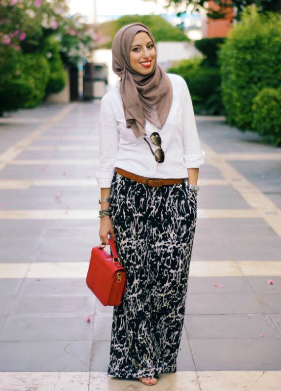 Hijab with Palazzo Pants-20 Ways to Wear Palazzo Pants Modestly