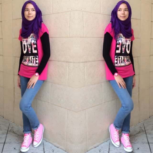 18 ways to wear sneakers with hijab outfit (2)