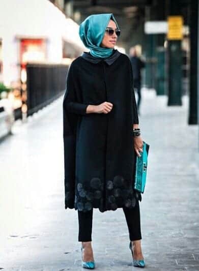 How to style abaya with jeans? (2)