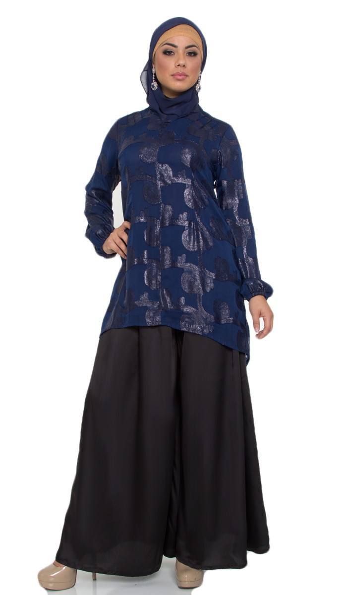 How to wear hijab with palazzo pants? (11)