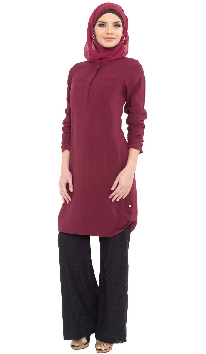 How to wear hijab with palazzo pants? (10)