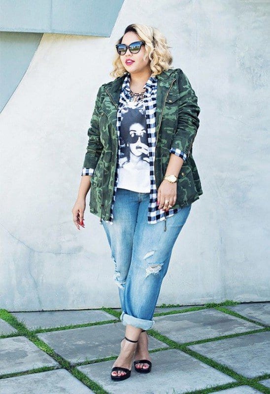 jean outfits for plus size