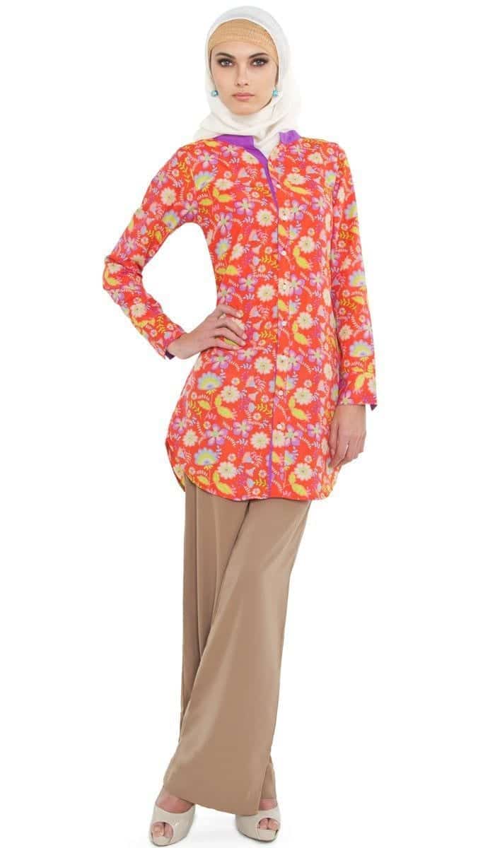 How to wear hijab with palazzo pants? (4)
