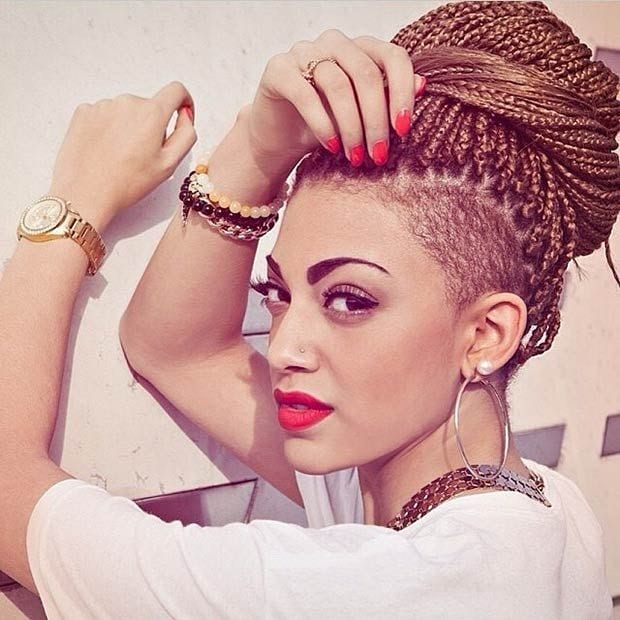 30 Best Braids With Shaved Hairstyles For Women To Copy Now