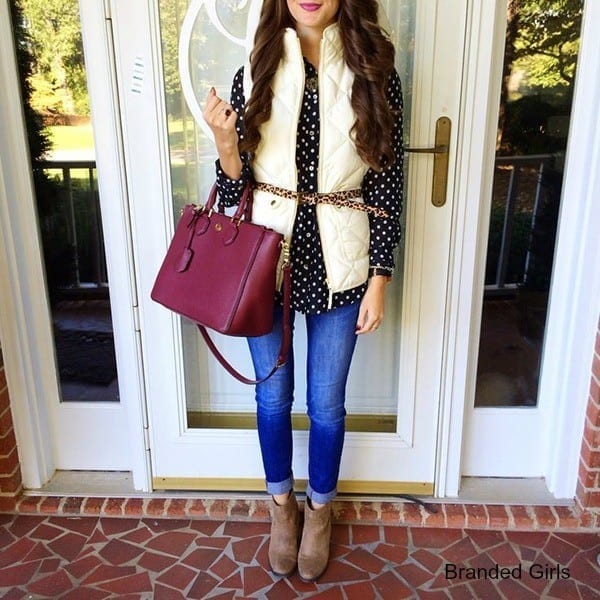 Simple outfits to wear with puffy vests (2)