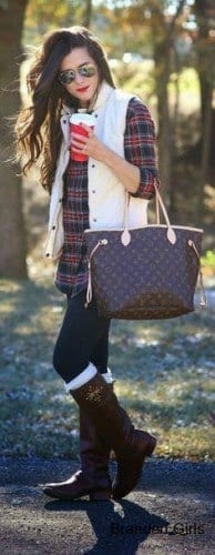 Simple outfits to wear with puffy vests (1)