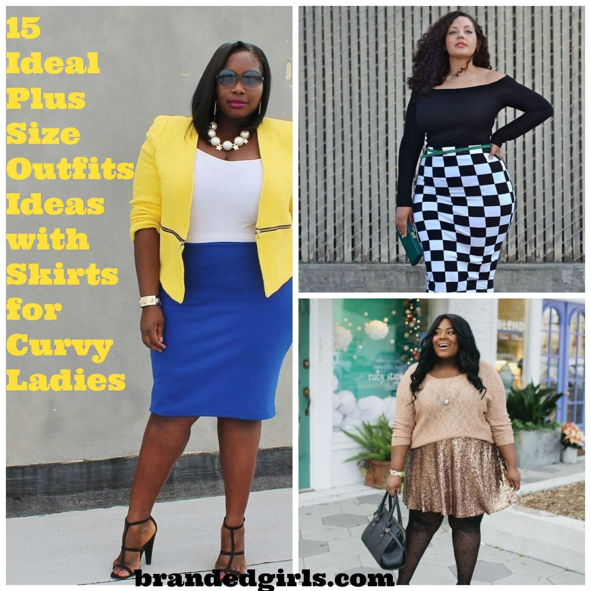 15 Ideal Plus Size Outfits Ideas with Skirts for Curvy Women