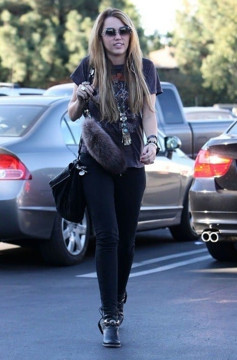 Miley Cyrus Out At Samy's Camera In West Hollywood