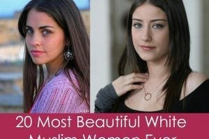 White Muslim Women- 20 White Islamic Women with Colored Eyes