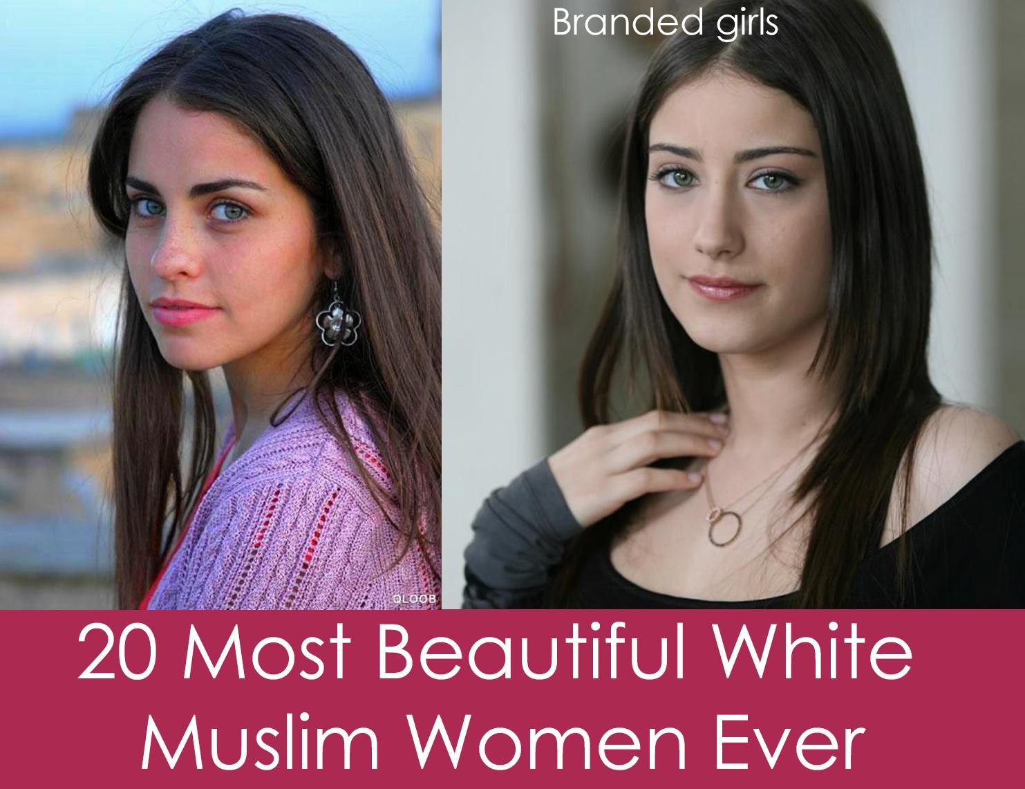 White Muslim Women- 20 White Islamic Women with Colored Eyes