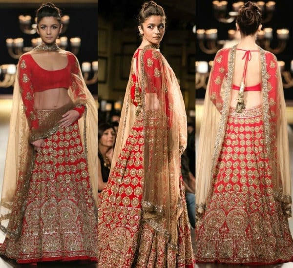 Best and new styles of setting dupatta on Bridal dresses (17)