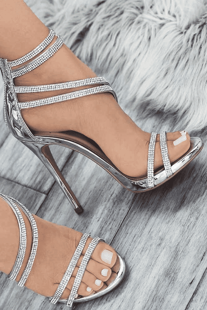 silver heels