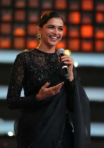 Black Shimmery Saree