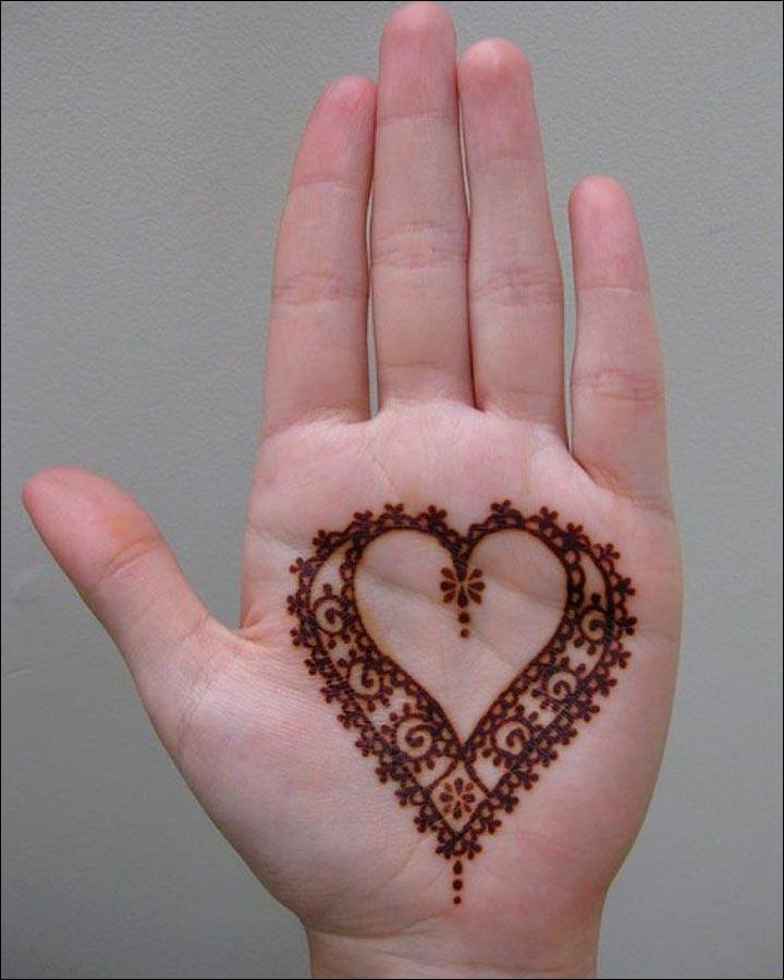 Heart Shaped Mehndi Designs. 20 Simple Henna Heart Designs