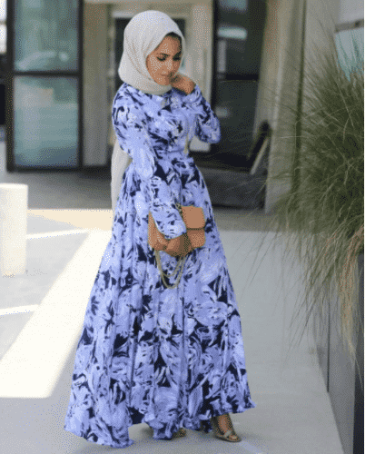 Hijab with Floral Outfits-30 Ways to Wear Hijab with Florals