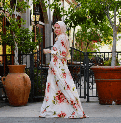 Hijab with Floral Outfits-30 Ways to Wear Hijab with Florals