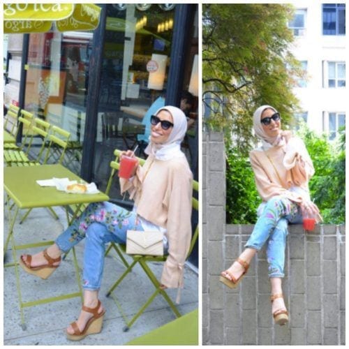 floral outfits with hijab