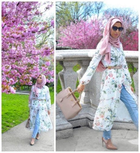 Hijab with Floral Outfits-30 Ways to Wear Hijab with Florals