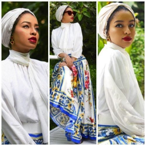 floral outfits with hijab